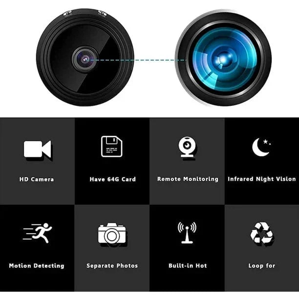 Mini Wireless Magnetic Camera with Audio and Video Live Feed