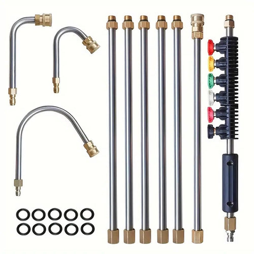 4000 PSI Telescoping High Pressure Washer Wand Set for Gutter & Roof Drainage & Walls Cleaning